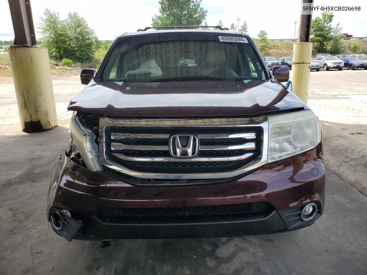 2012 Honda Pilot Exl VIN: 5FNYF4H5XCB026698 Lot: 63595294