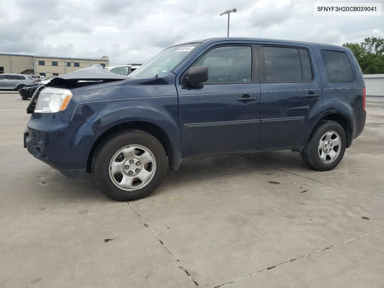 2012 Honda Pilot Lx VIN: 5FNYF3H20CB039041 Lot: 64450144