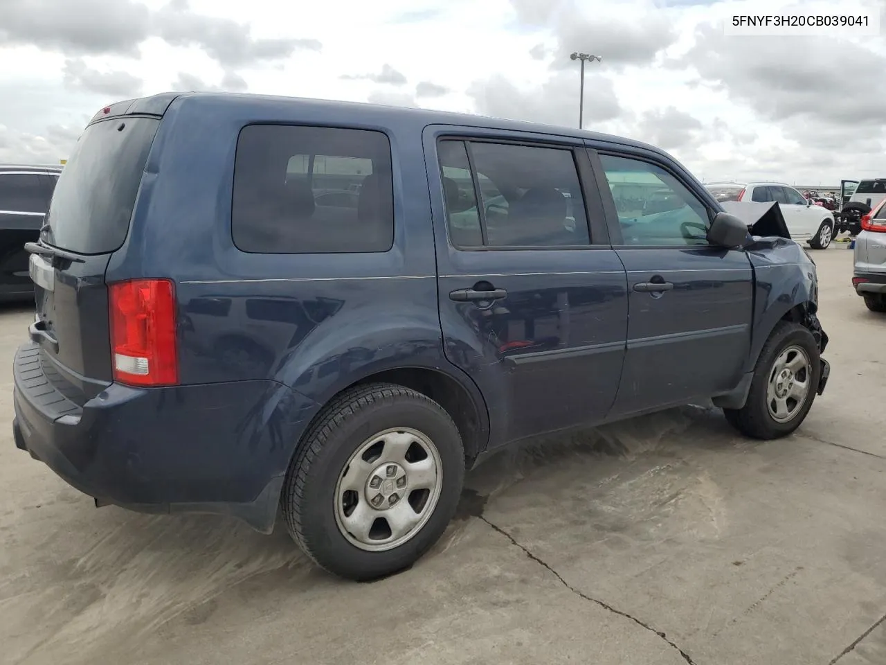 2012 Honda Pilot Lx VIN: 5FNYF3H20CB039041 Lot: 64450144