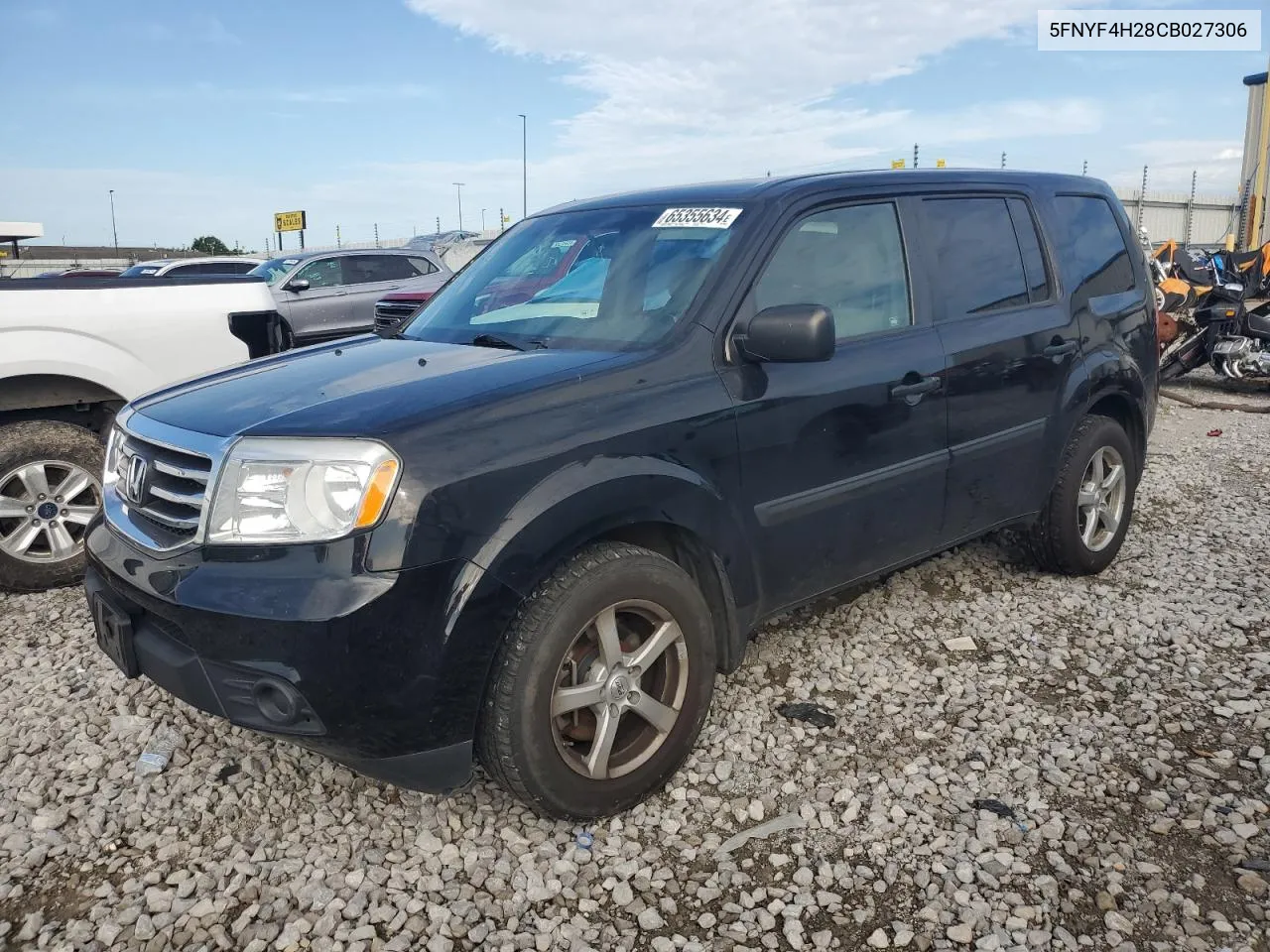 2012 Honda Pilot Lx VIN: 5FNYF4H28CB027306 Lot: 65355634