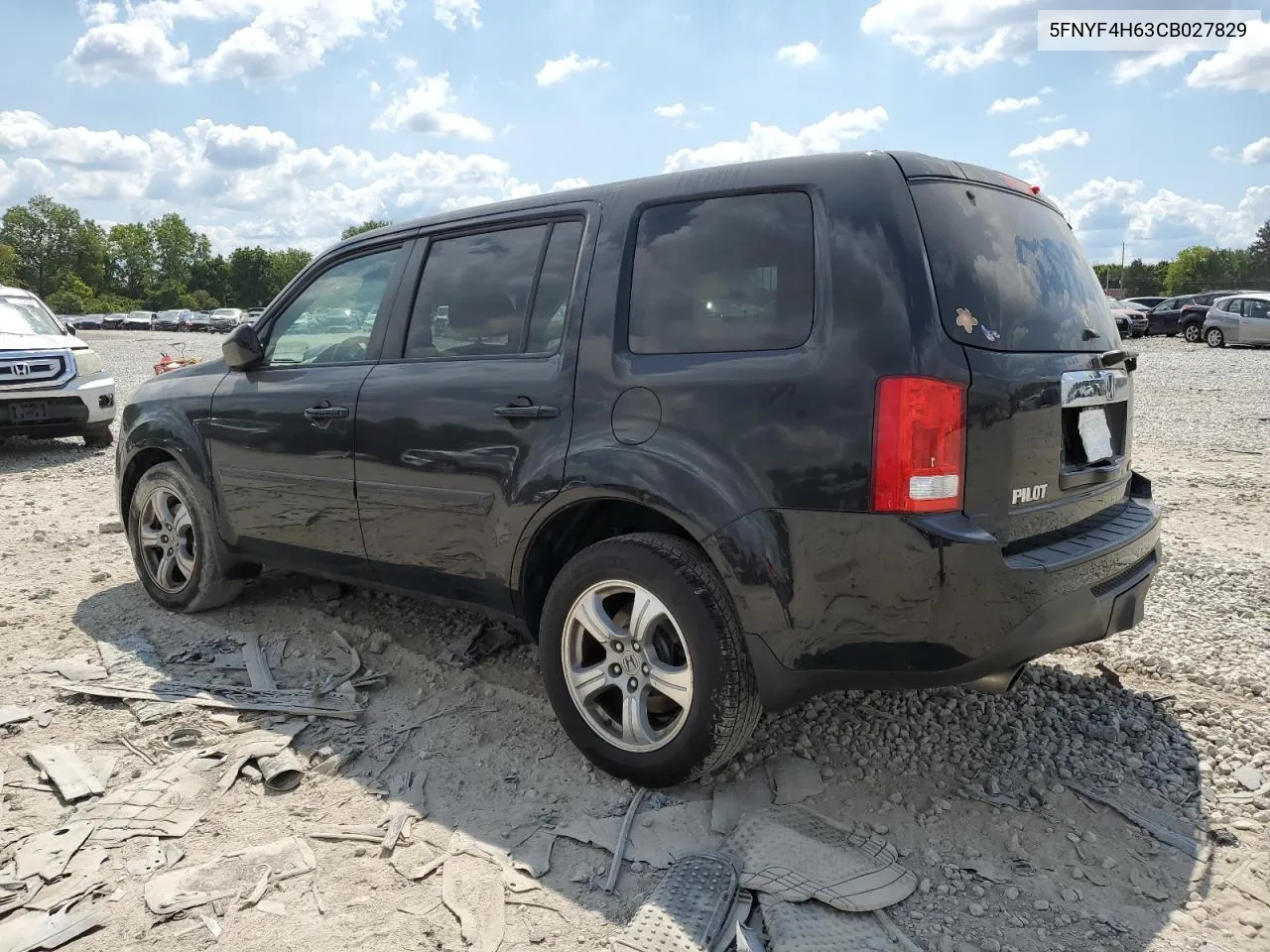 5FNYF4H63CB027829 2012 Honda Pilot Exl