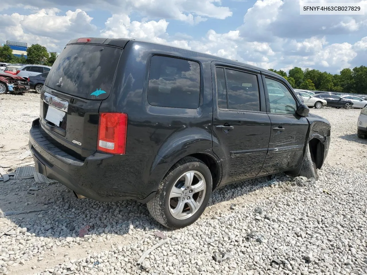 2012 Honda Pilot Exl VIN: 5FNYF4H63CB027829 Lot: 67108904