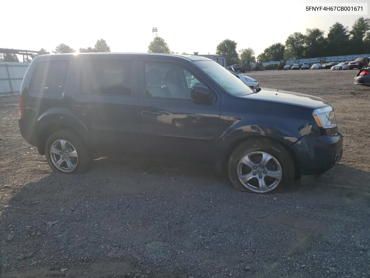 2012 Honda Pilot Exl VIN: 5FNYF4H67CB001671 Lot: 67259974