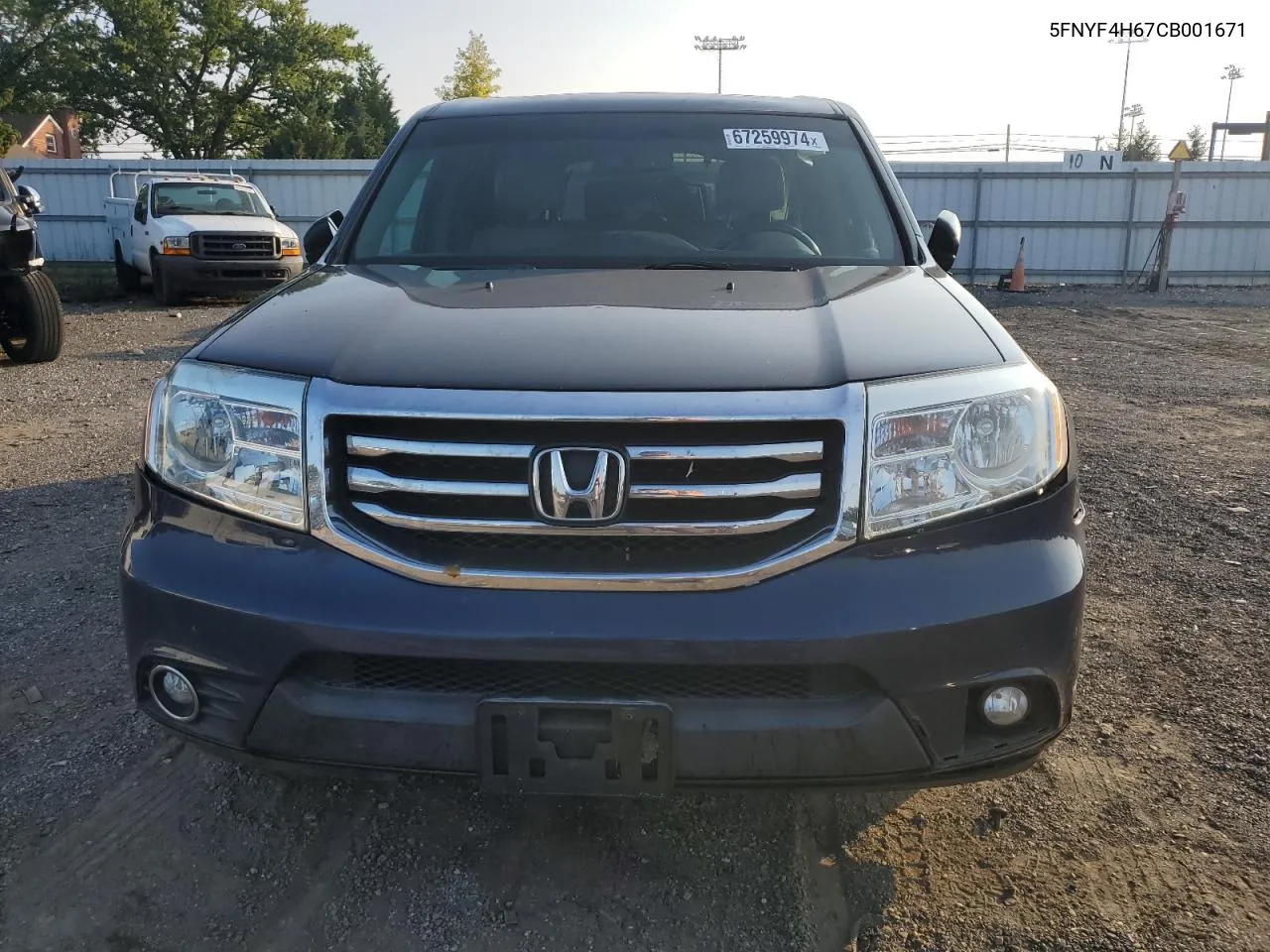 2012 Honda Pilot Exl VIN: 5FNYF4H67CB001671 Lot: 67259974