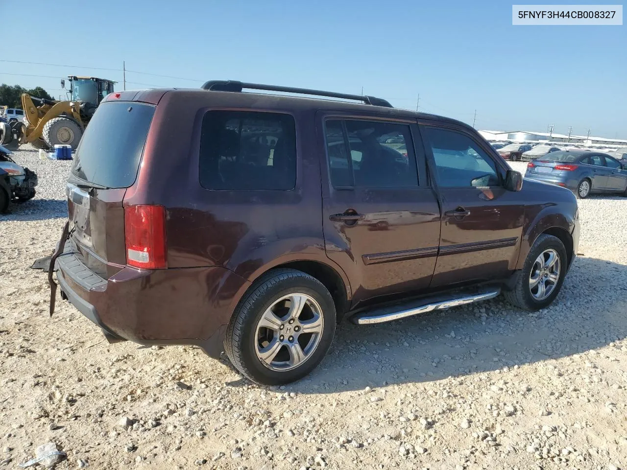 2012 Honda Pilot Ex VIN: 5FNYF3H44CB008327 Lot: 67638294