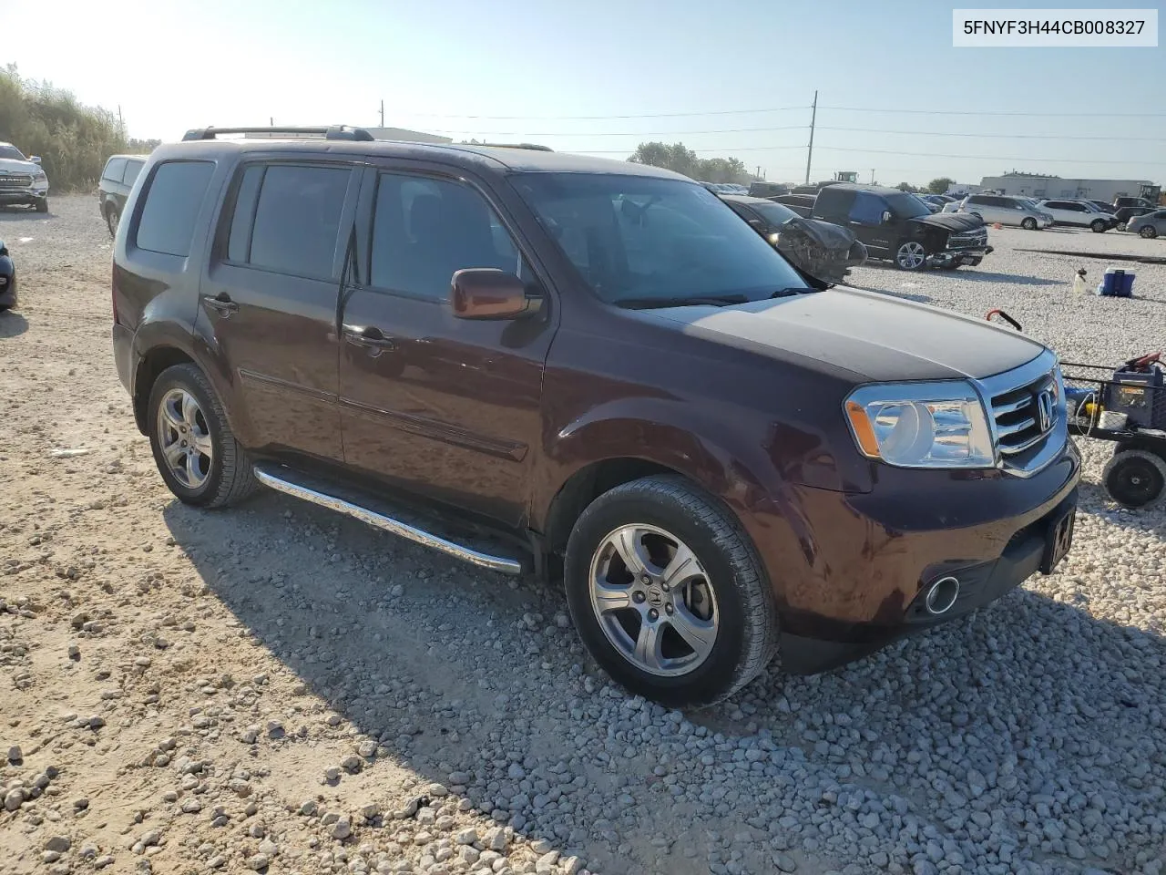 5FNYF3H44CB008327 2012 Honda Pilot Ex