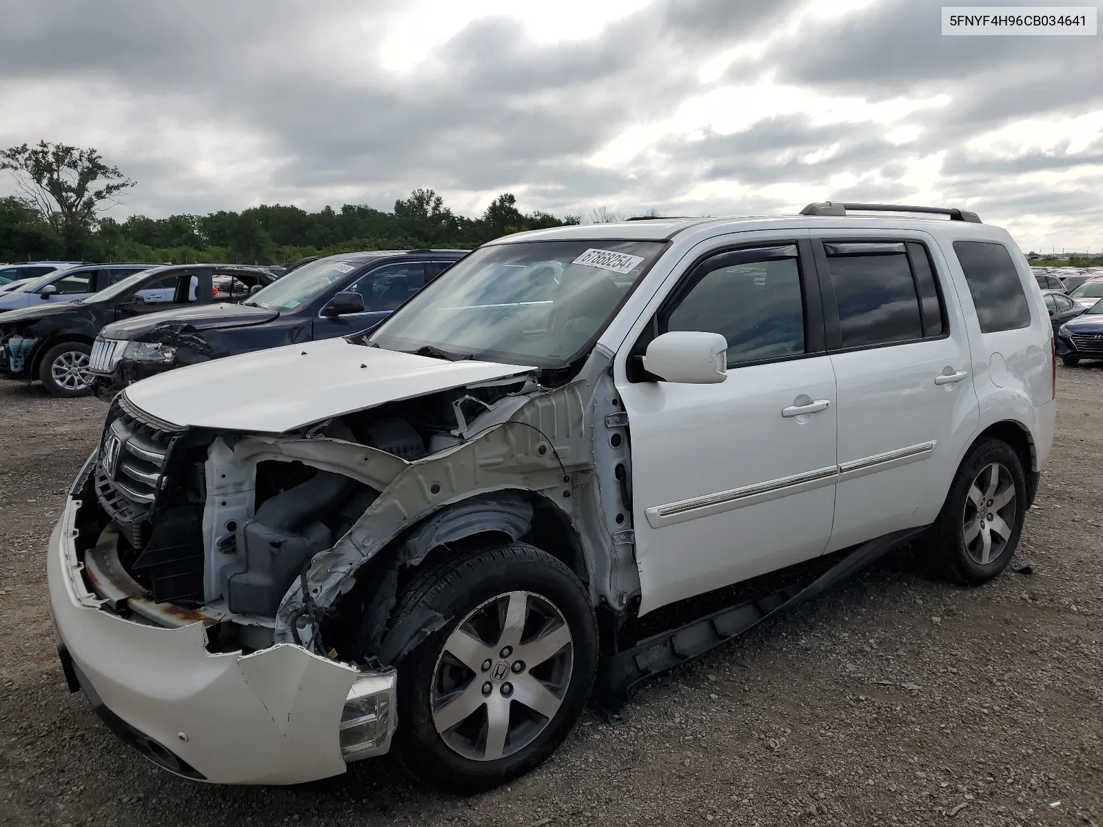 2012 Honda Pilot Touring VIN: 5FNYF4H96CB034641 Lot: 67868254