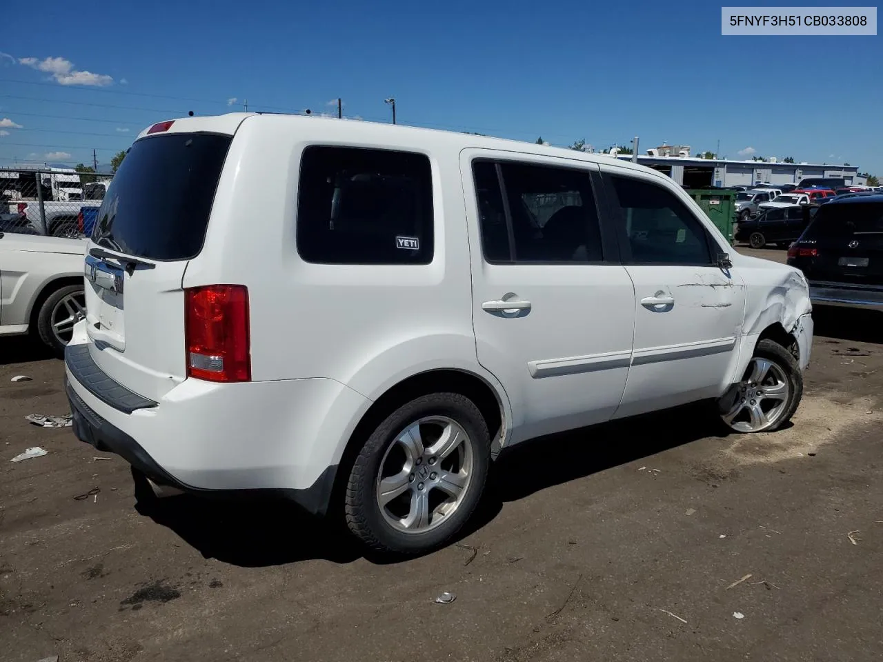 2012 Honda Pilot Exl VIN: 5FNYF3H51CB033808 Lot: 68299244