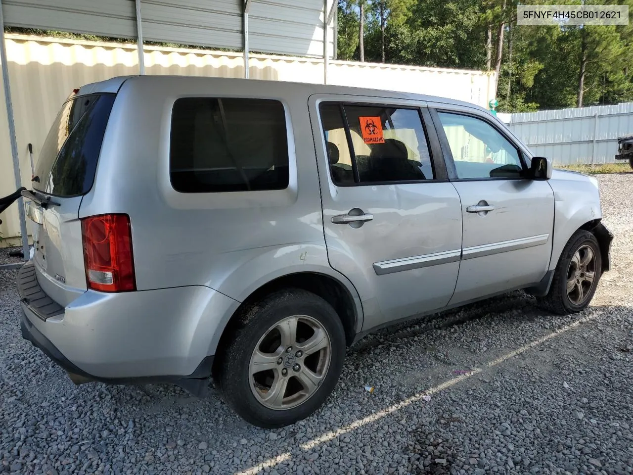 2012 Honda Pilot Ex VIN: 5FNYF4H45CB012621 Lot: 68318174