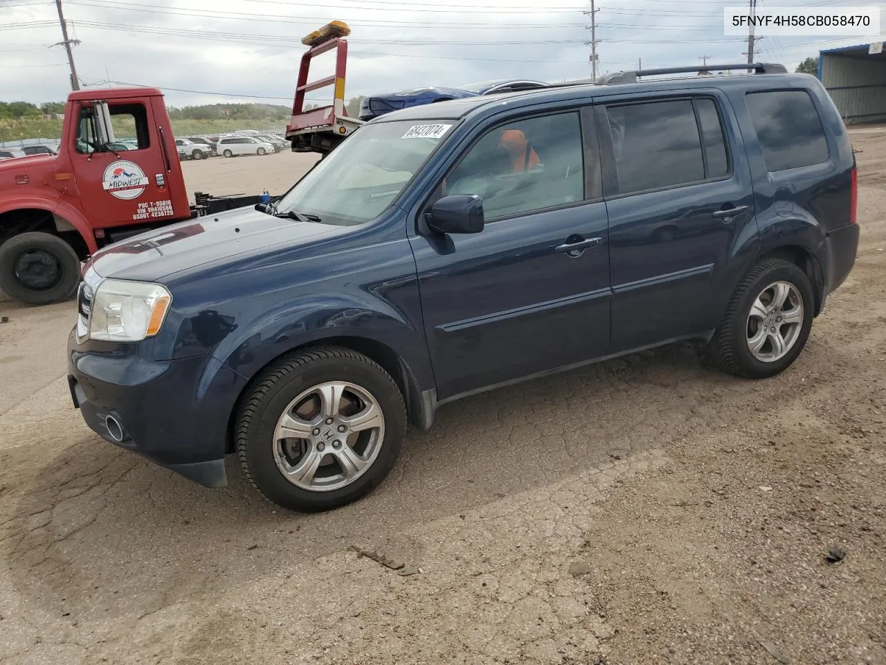 2012 Honda Pilot Exl VIN: 5FNYF4H58CB058470 Lot: 68437074