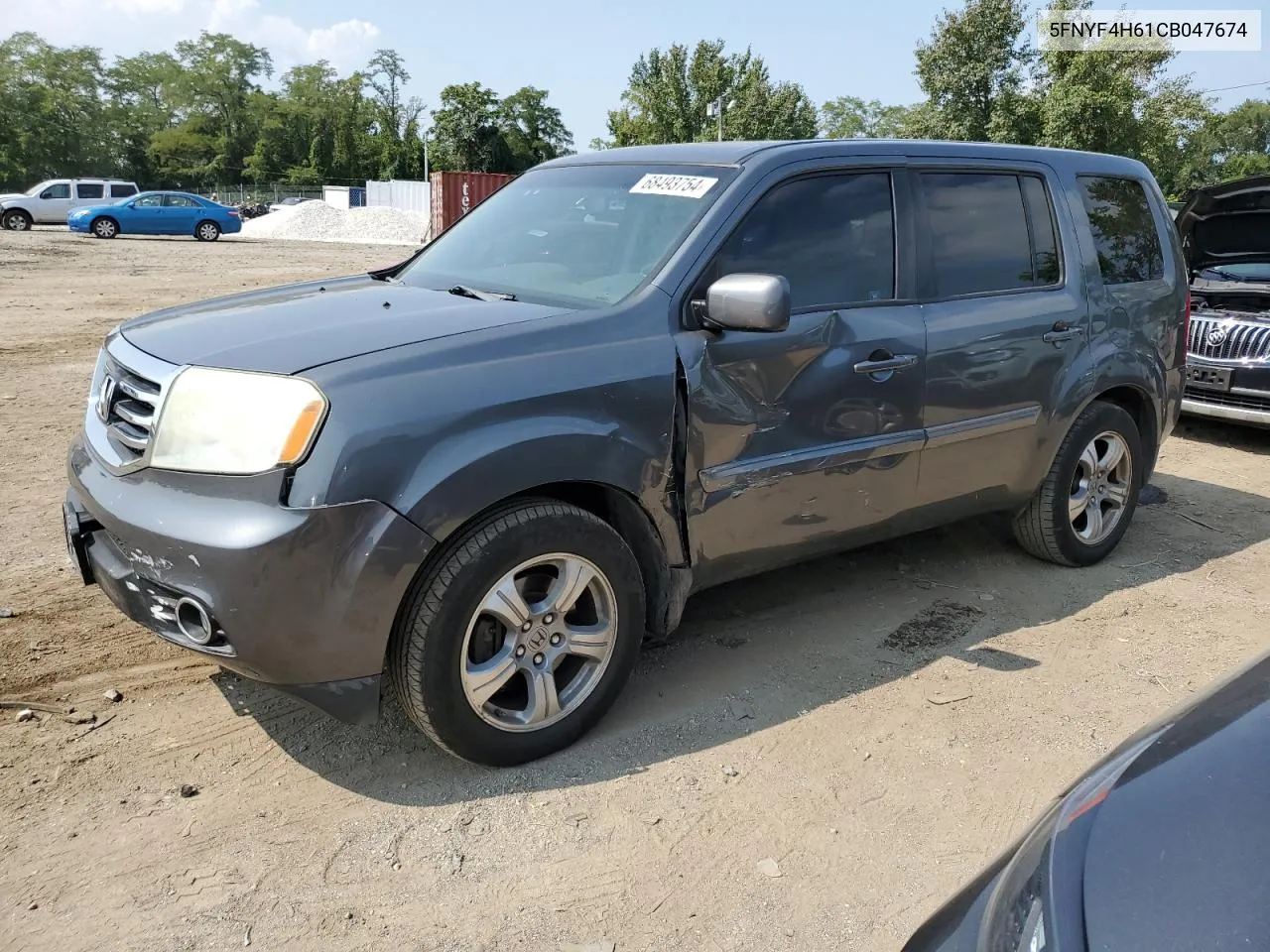 2012 Honda Pilot Exl VIN: 5FNYF4H61CB047674 Lot: 68493754