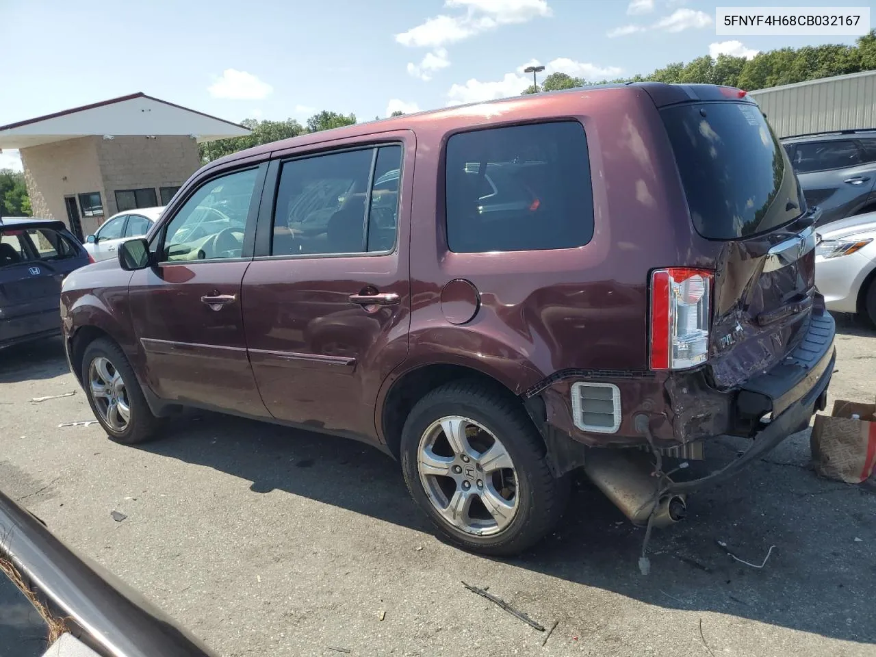 2012 Honda Pilot Exl VIN: 5FNYF4H68CB032167 Lot: 68764334