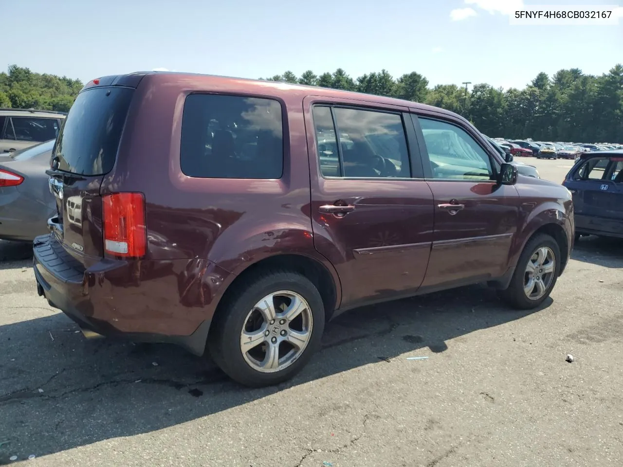 5FNYF4H68CB032167 2012 Honda Pilot Exl