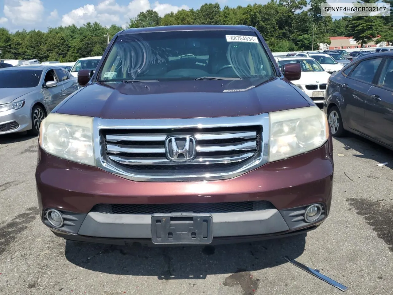 2012 Honda Pilot Exl VIN: 5FNYF4H68CB032167 Lot: 68764334