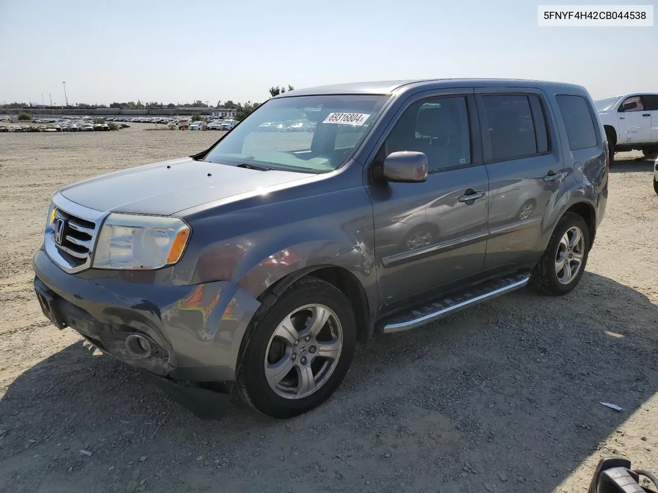 2012 Honda Pilot Ex VIN: 5FNYF4H42CB044538 Lot: 69316804