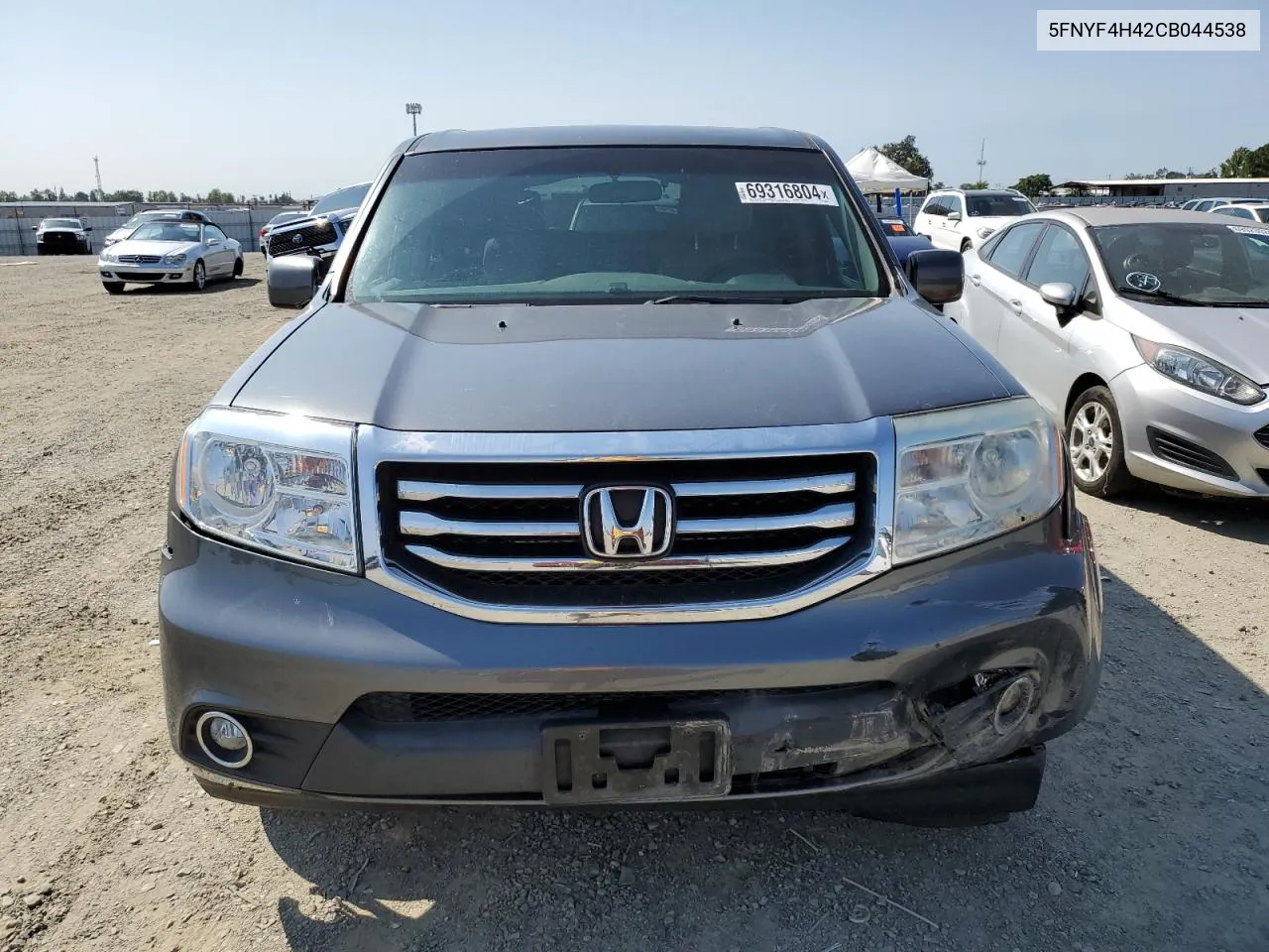 2012 Honda Pilot Ex VIN: 5FNYF4H42CB044538 Lot: 69316804