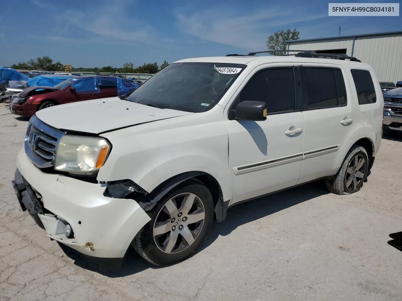 2012 Honda Pilot Touring VIN: 5FNYF4H99CB034181 Lot: 69487864