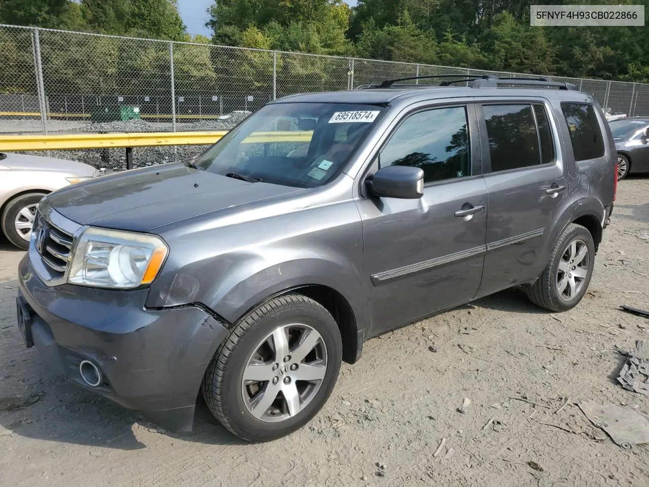 5FNYF4H93CB022866 2012 Honda Pilot Touring