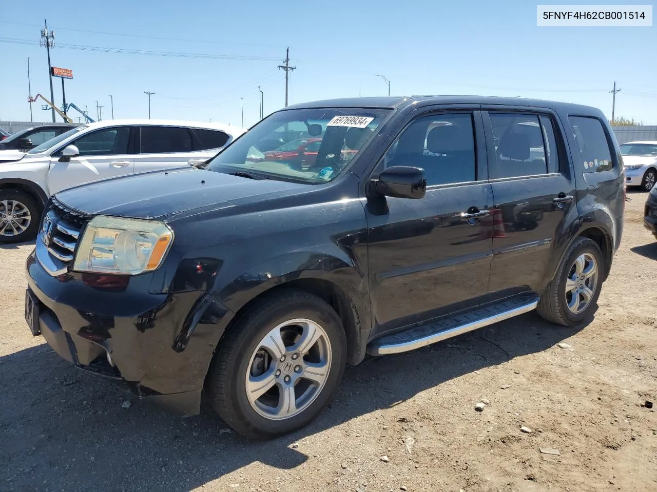 2012 Honda Pilot Exl VIN: 5FNYF4H62CB001514 Lot: 69769934