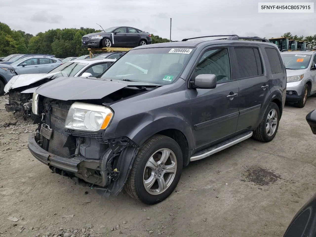 2012 Honda Pilot Exl VIN: 5FNYF4H54CB057915 Lot: 70068864