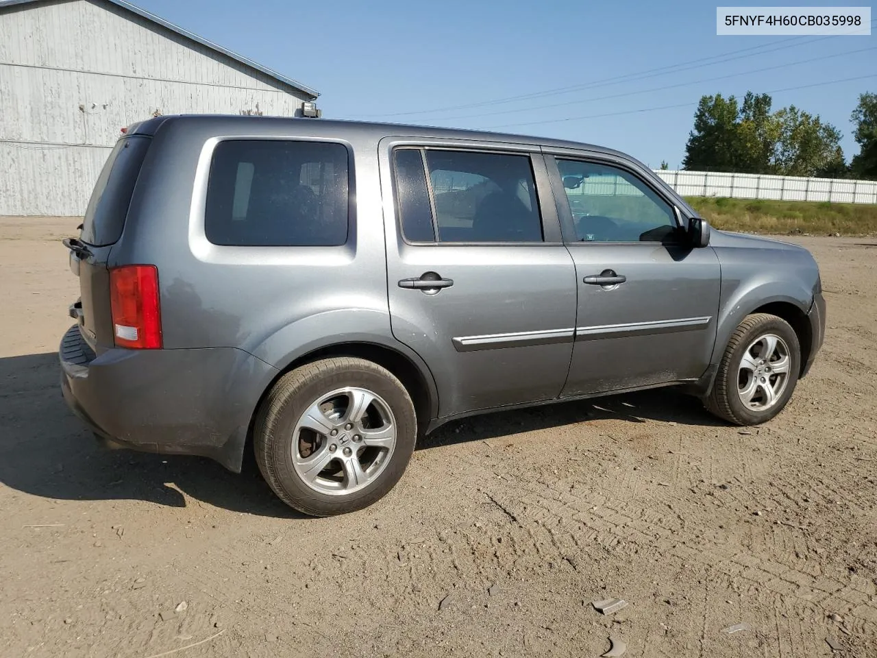 2012 Honda Pilot Exl VIN: 5FNYF4H60CB035998 Lot: 70164724