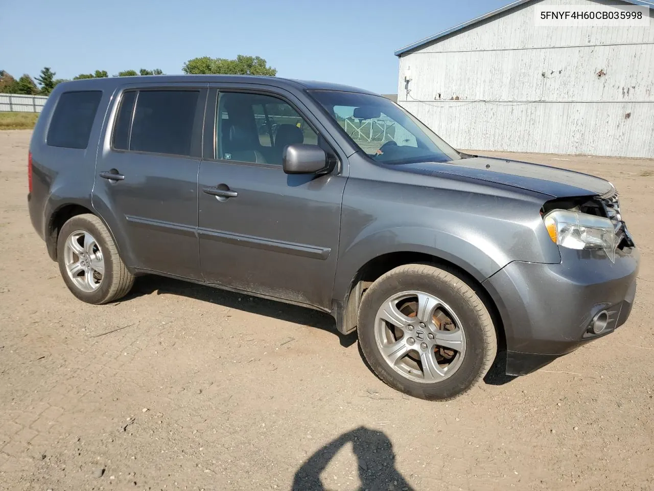 5FNYF4H60CB035998 2012 Honda Pilot Exl