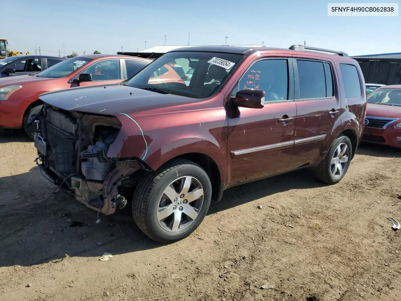 2012 Honda Pilot Touring VIN: 5FNYF4H90CB062838 Lot: 70239054