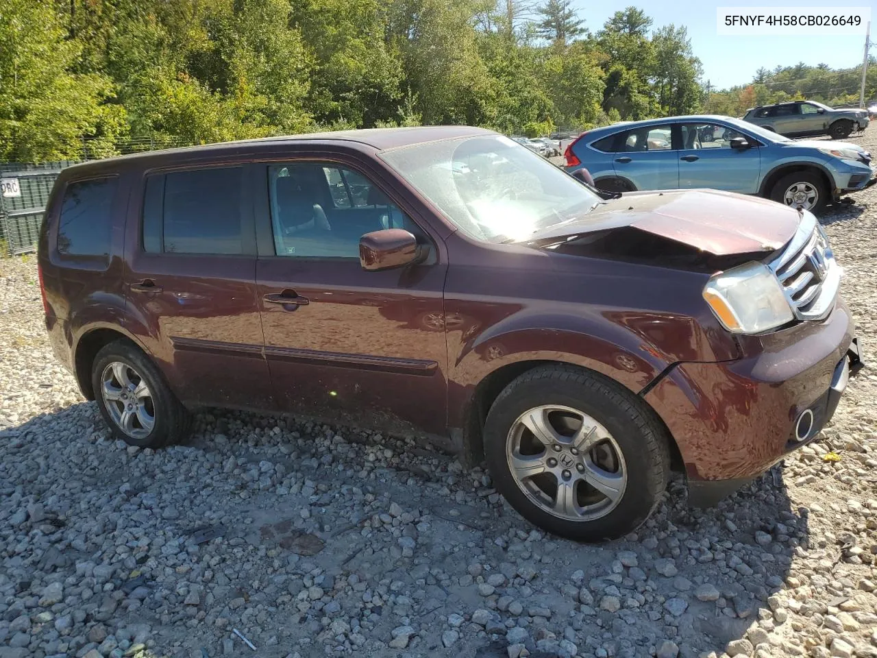 2012 Honda Pilot Exl VIN: 5FNYF4H58CB026649 Lot: 70258654