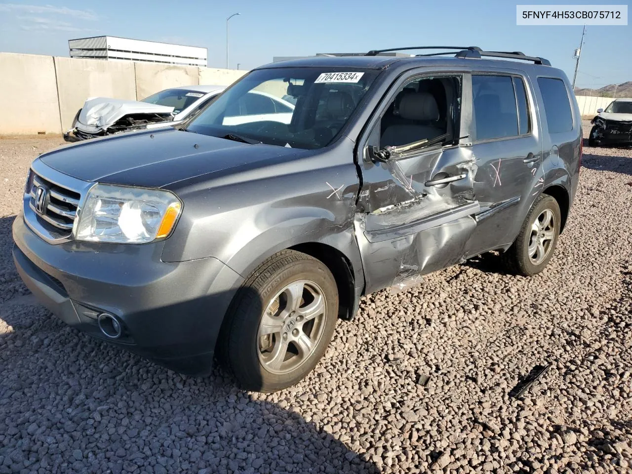 5FNYF4H53CB075712 2012 Honda Pilot Exl