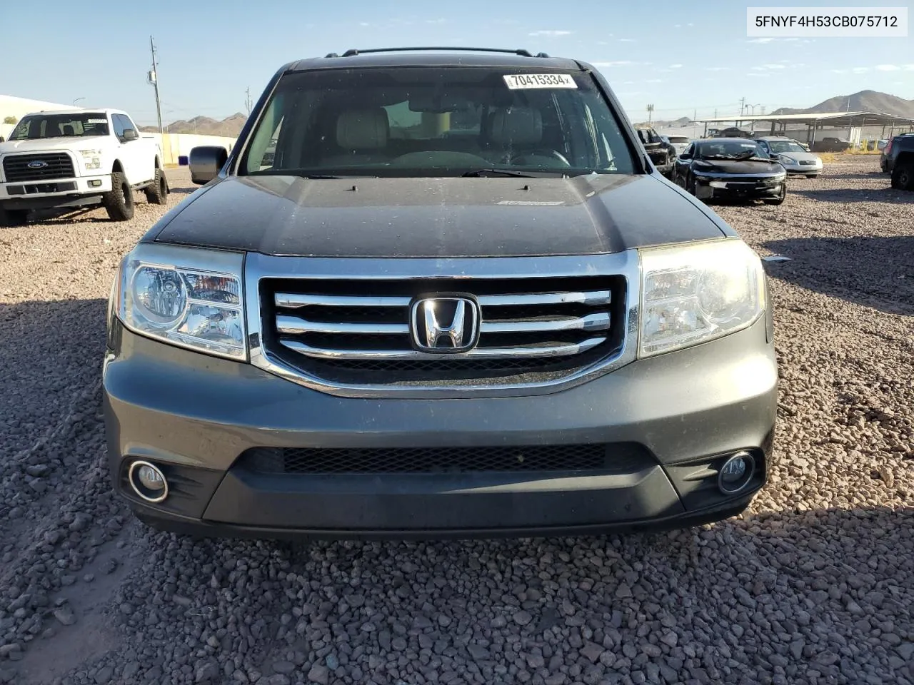 2012 Honda Pilot Exl VIN: 5FNYF4H53CB075712 Lot: 70415334