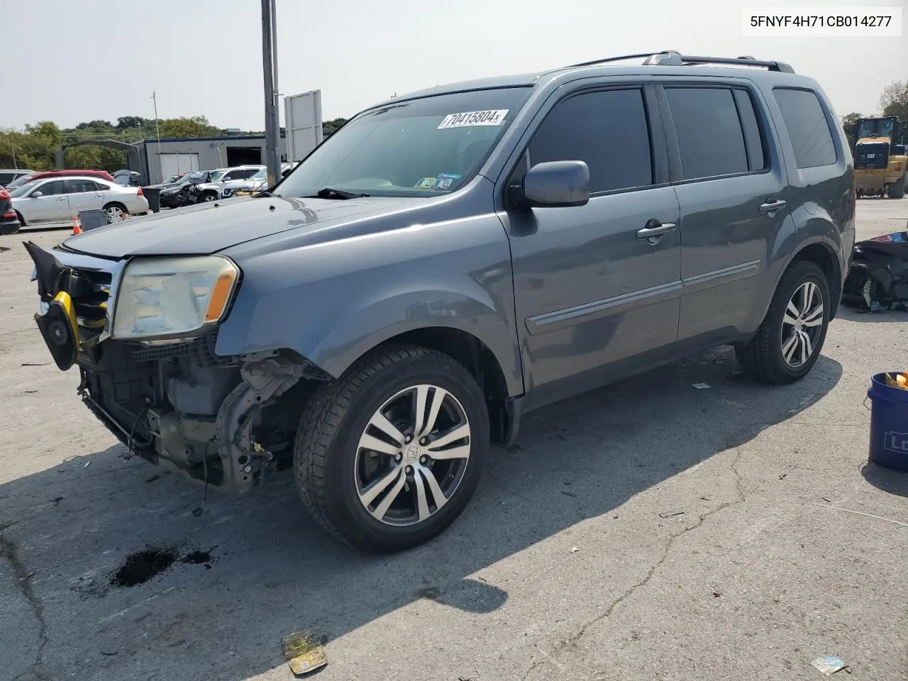 2012 Honda Pilot Exln VIN: 5FNYF4H71CB014277 Lot: 70415804