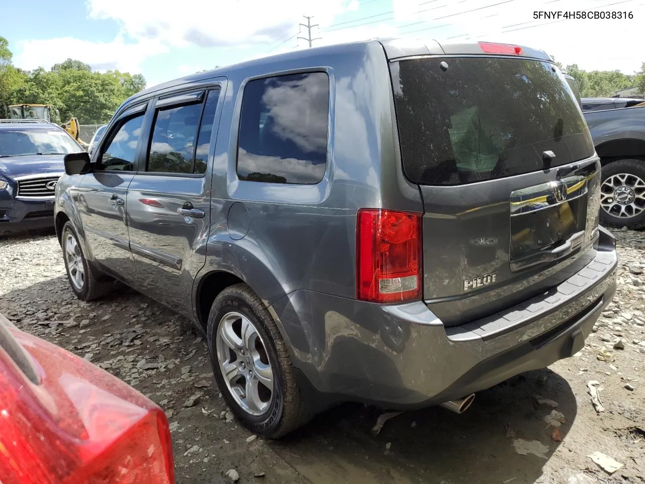 2012 Honda Pilot Exl VIN: 5FNYF4H58CB038316 Lot: 70522094