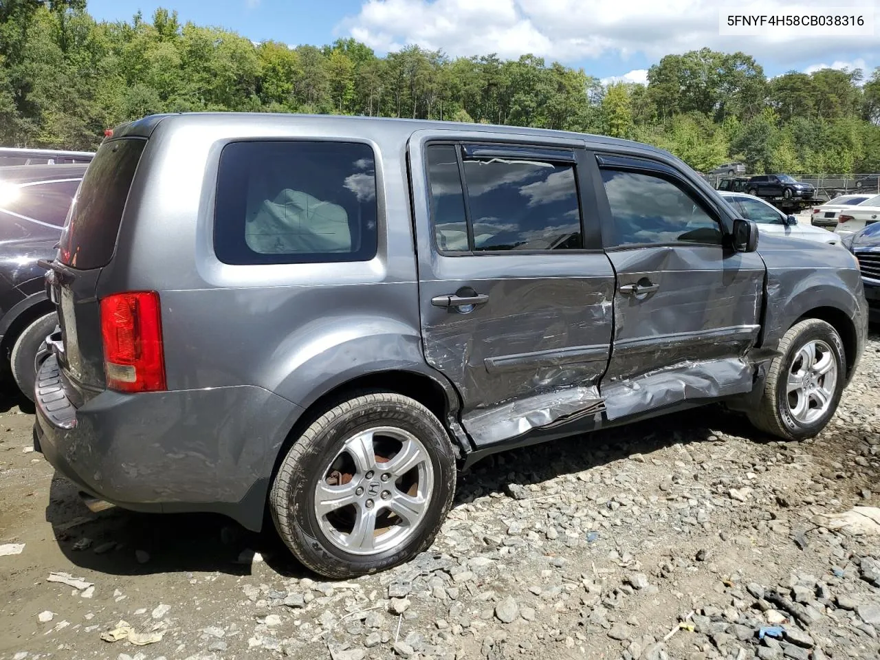 2012 Honda Pilot Exl VIN: 5FNYF4H58CB038316 Lot: 70522094