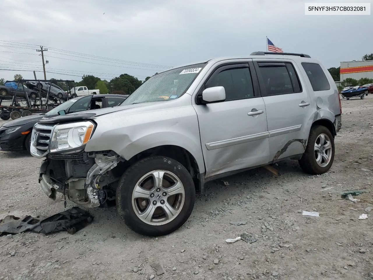 2012 Honda Pilot Exl VIN: 5FNYF3H57CB032081 Lot: 70896534