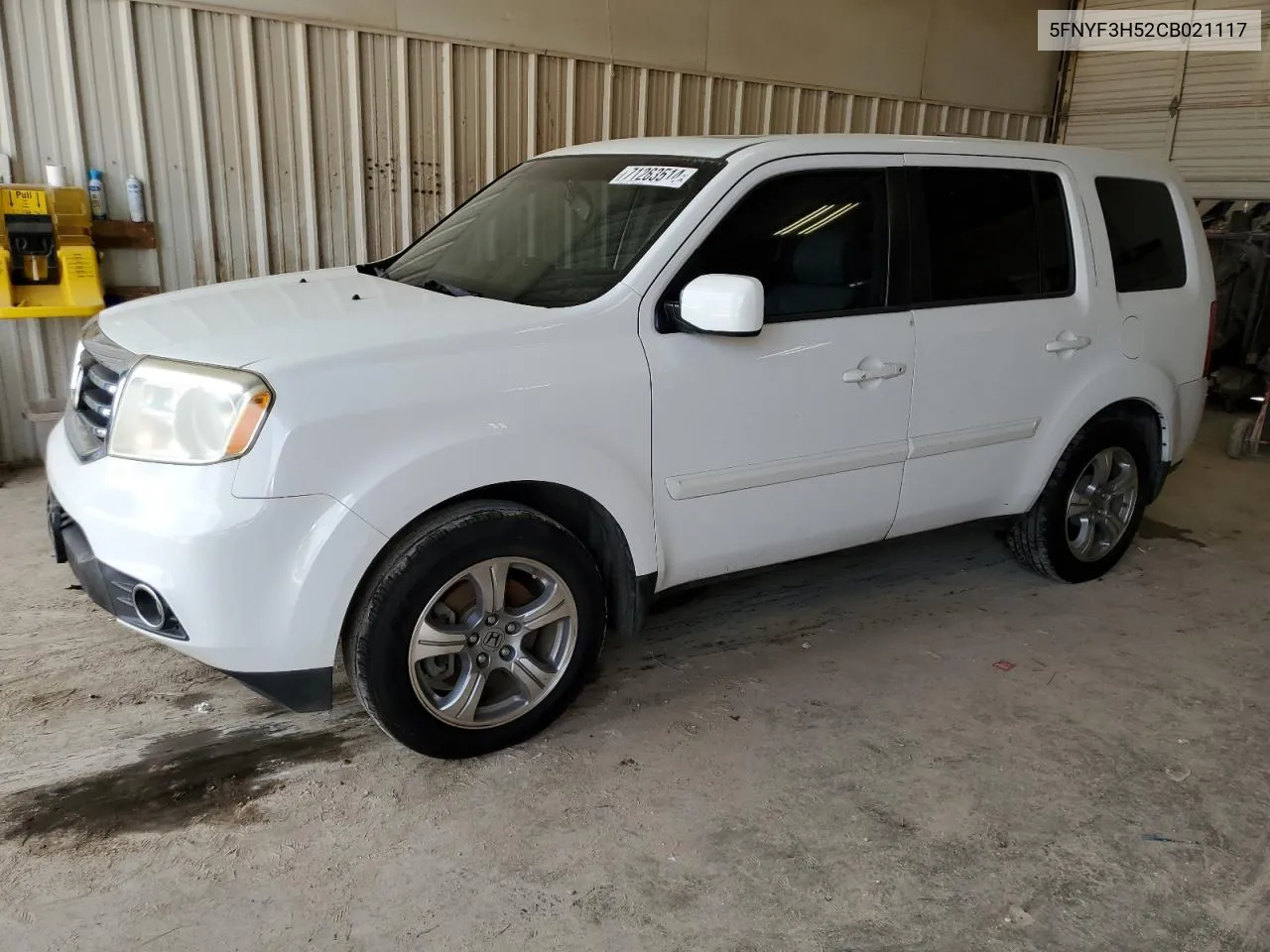 2012 Honda Pilot Exl VIN: 5FNYF3H52CB021117 Lot: 71263514