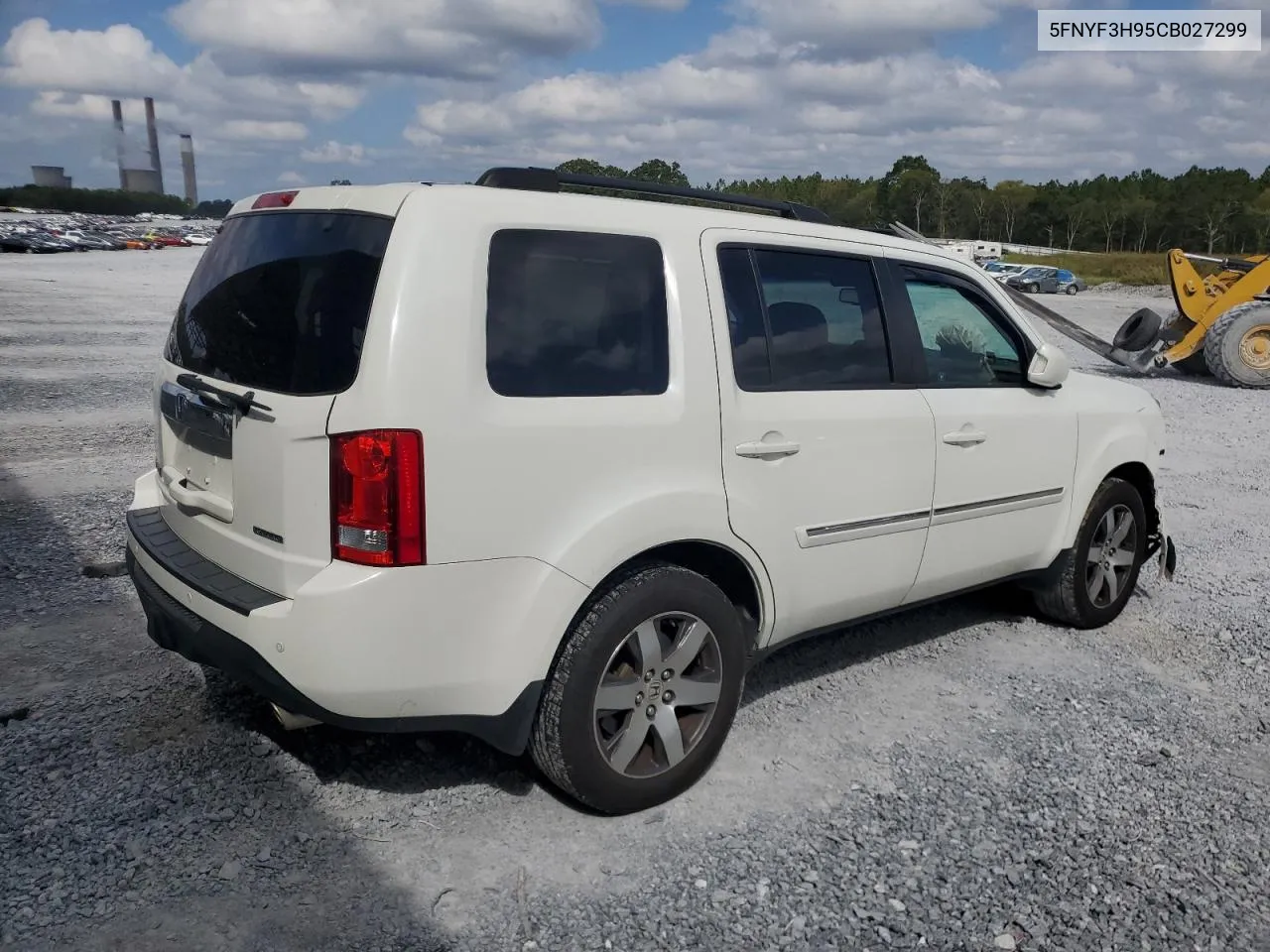 2012 Honda Pilot Touring VIN: 5FNYF3H95CB027299 Lot: 71369094