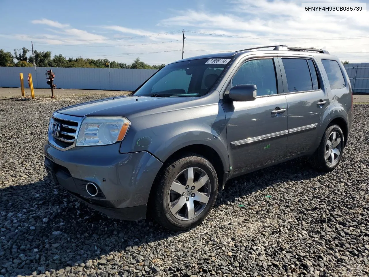 2012 Honda Pilot Touring VIN: 5FNYF4H93CB085739 Lot: 71698114