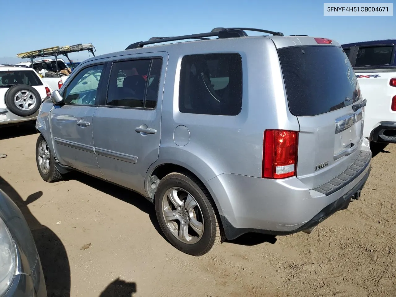 2012 Honda Pilot Exl VIN: 5FNYF4H51CB004671 Lot: 71790434