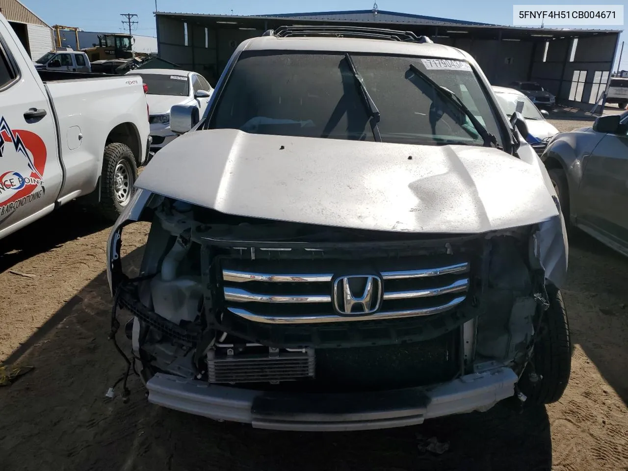 5FNYF4H51CB004671 2012 Honda Pilot Exl