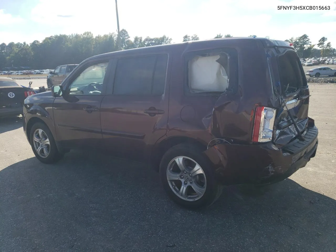 2012 Honda Pilot Exl VIN: 5FNYF3H5XCB015663 Lot: 71961684