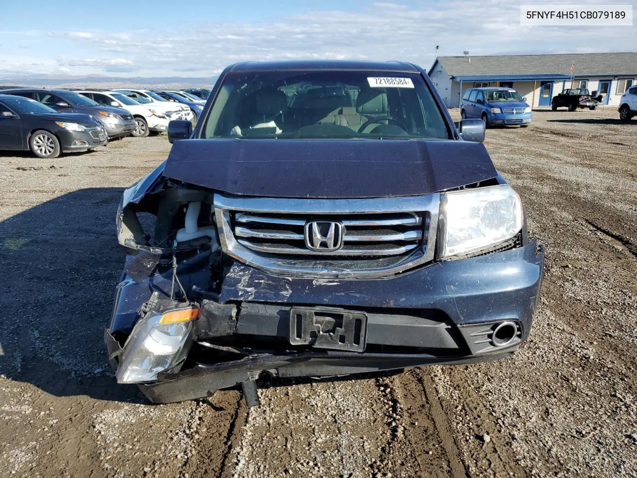 2012 Honda Pilot Exl VIN: 5FNYF4H51CB079189 Lot: 72188584