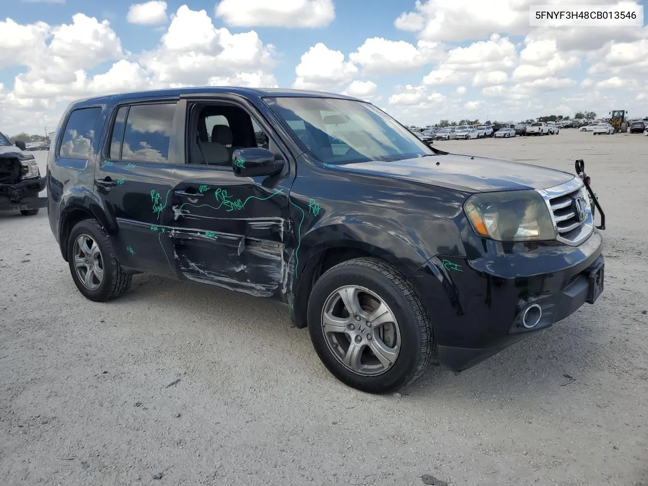 2012 Honda Pilot Ex VIN: 5FNYF3H48CB013546 Lot: 72233424