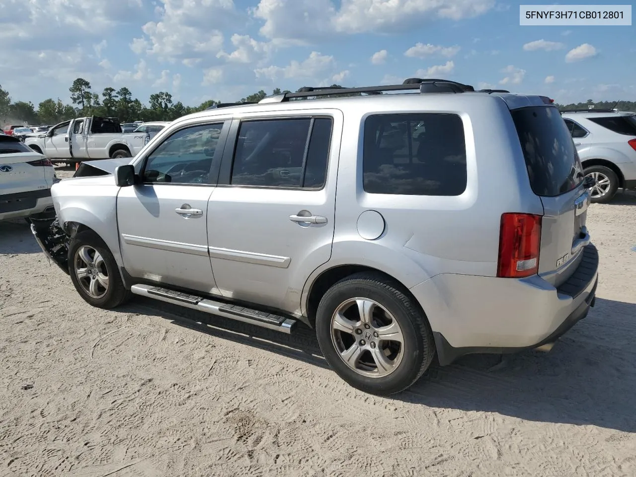 2012 Honda Pilot Exln VIN: 5FNYF3H71CB012801 Lot: 72331004