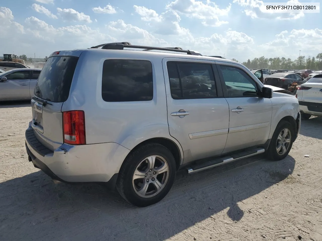 2012 Honda Pilot Exln VIN: 5FNYF3H71CB012801 Lot: 72331004