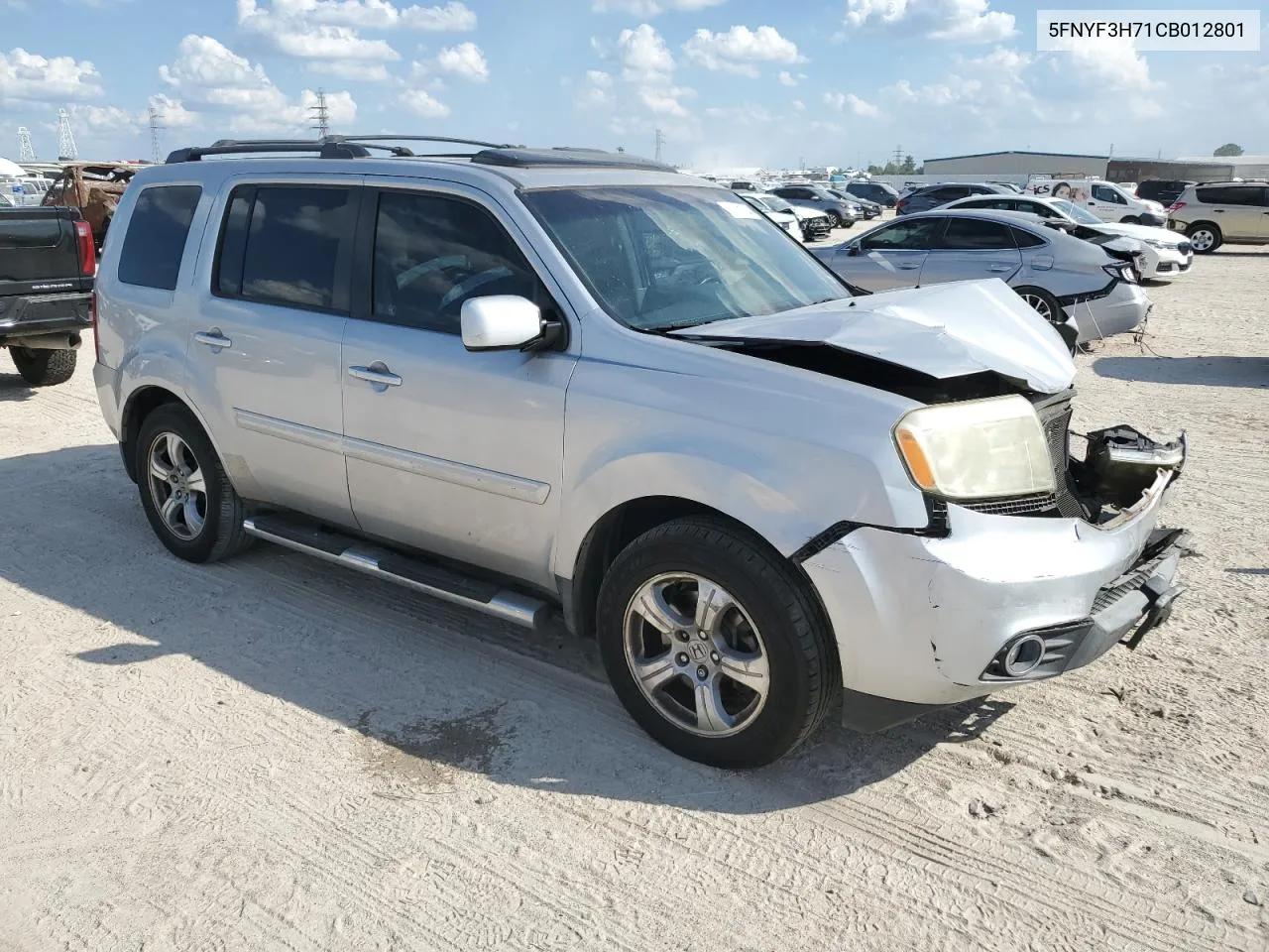 2012 Honda Pilot Exln VIN: 5FNYF3H71CB012801 Lot: 72331004