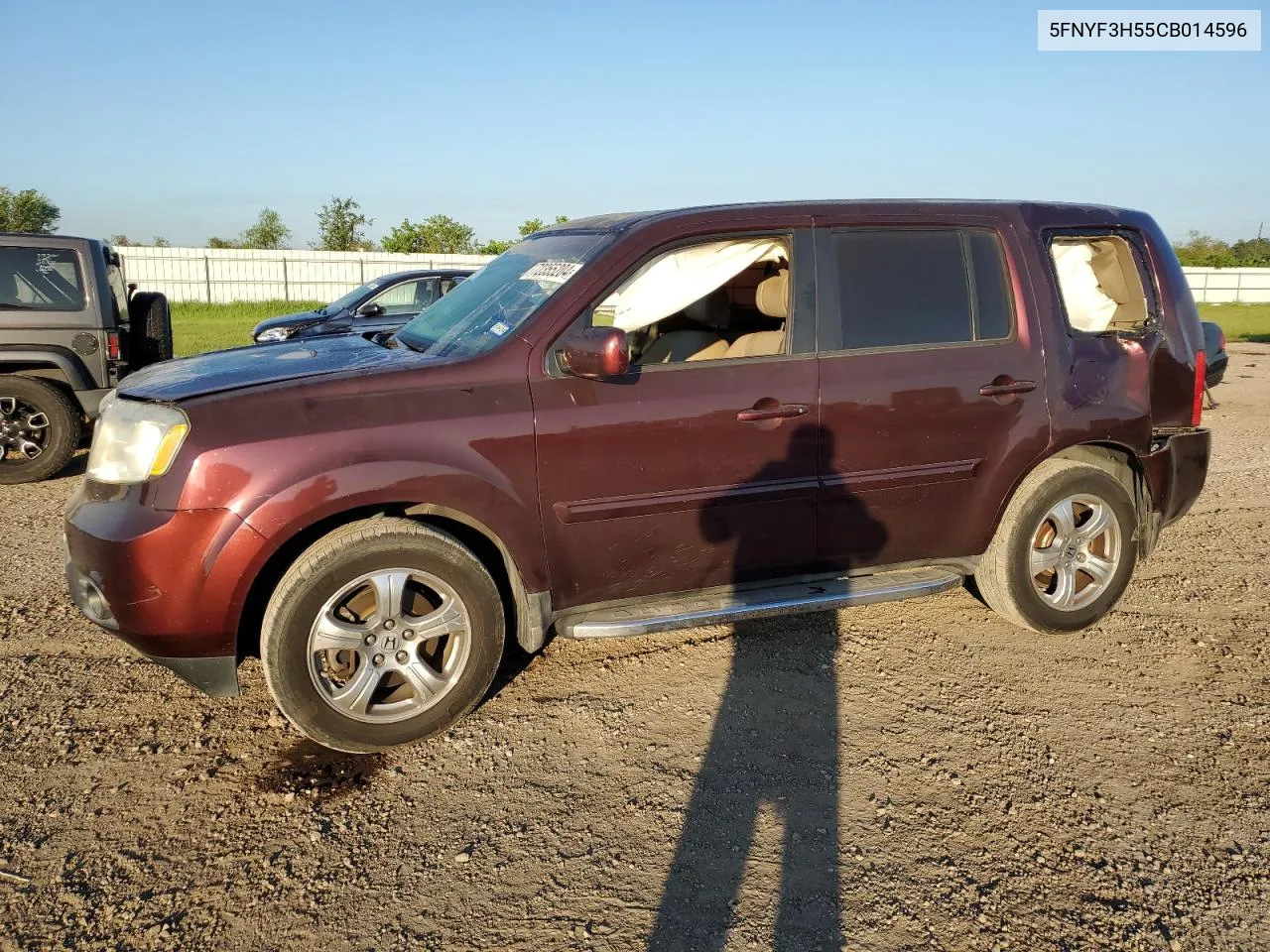 2012 Honda Pilot Exl VIN: 5FNYF3H55CB014596 Lot: 72355204