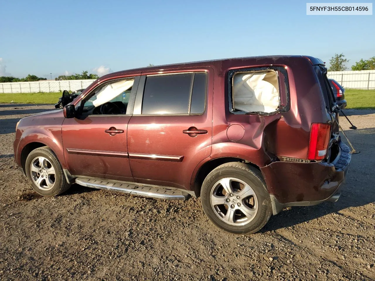 2012 Honda Pilot Exl VIN: 5FNYF3H55CB014596 Lot: 72355204