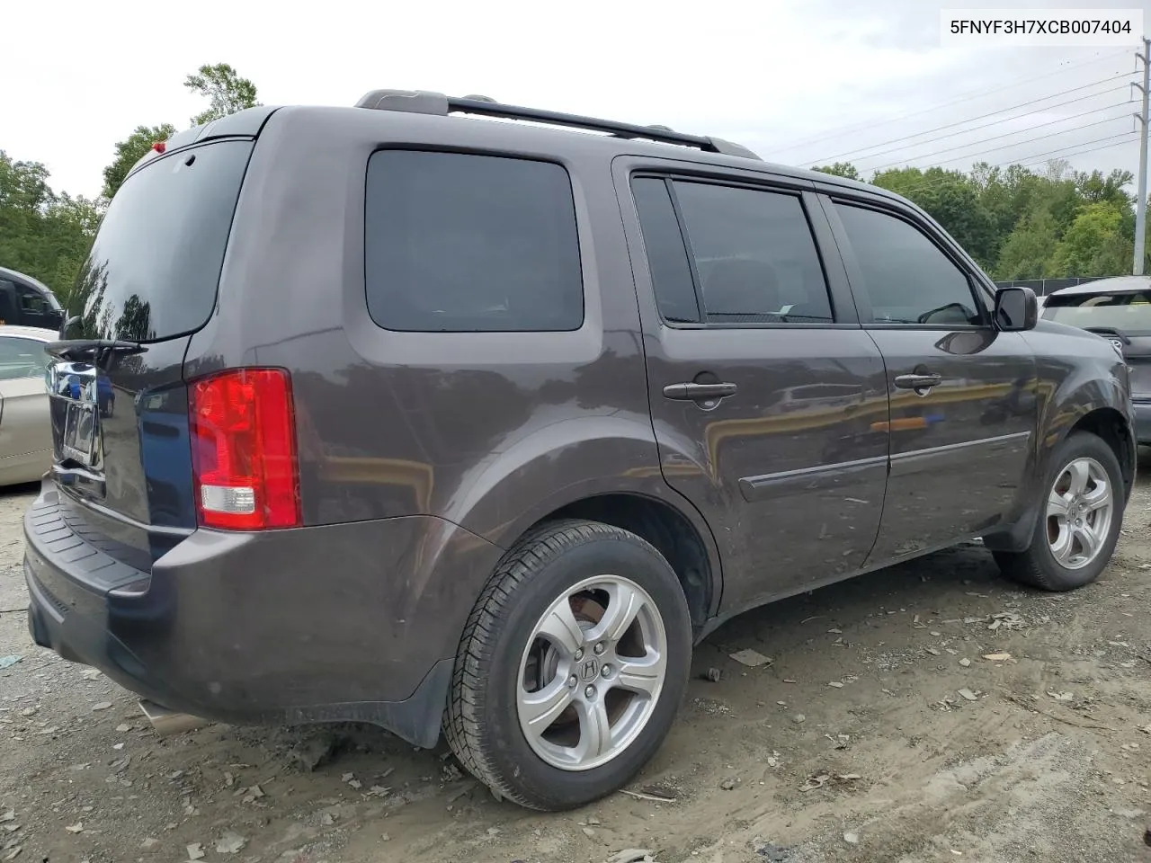 5FNYF3H7XCB007404 2012 Honda Pilot Exln