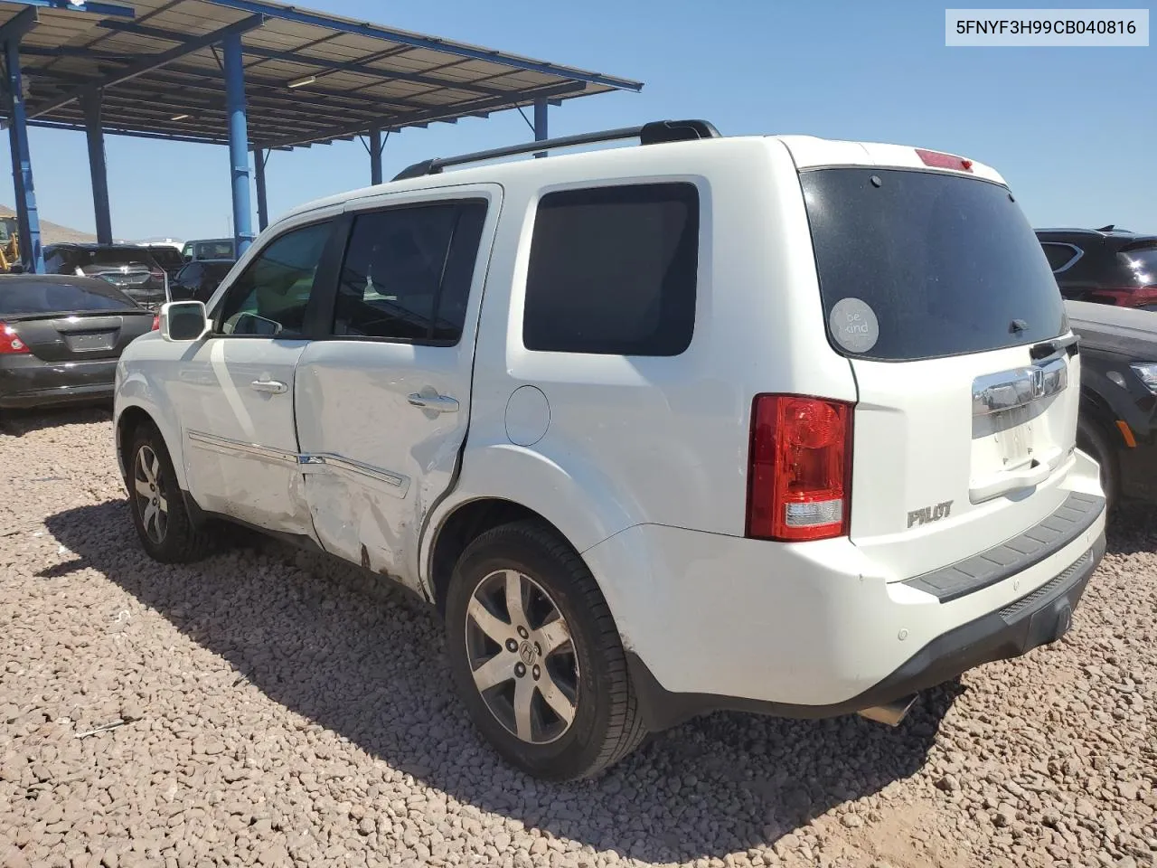 2012 Honda Pilot Touring VIN: 5FNYF3H99CB040816 Lot: 72751214