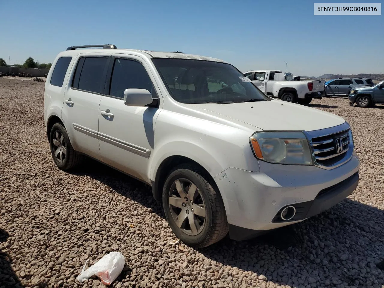 2012 Honda Pilot Touring VIN: 5FNYF3H99CB040816 Lot: 72751214